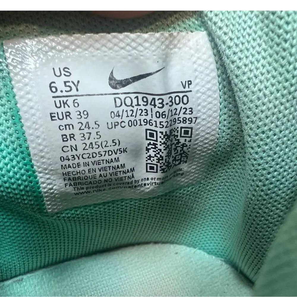 Nike Giannis Immortality 2 DQ1943-300 US 6.5Y Basketball Shoe Mint Sneakers